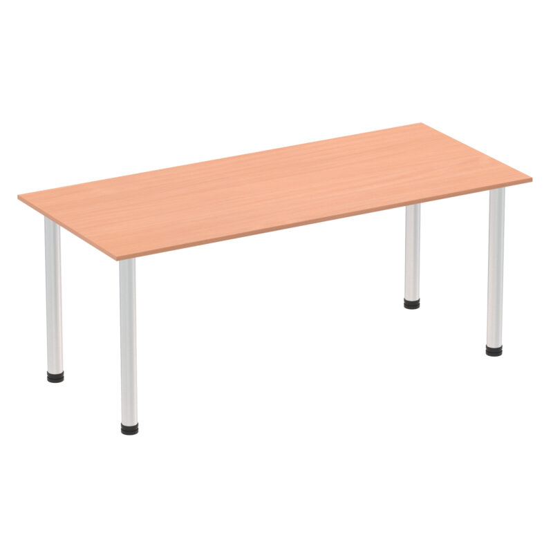 Surge 1800mm Straight Table With Post Leg - Image 2