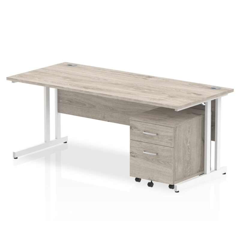 Surge 1800mm Cantilever Straight Desk With Mobile Pedestal - Image 7