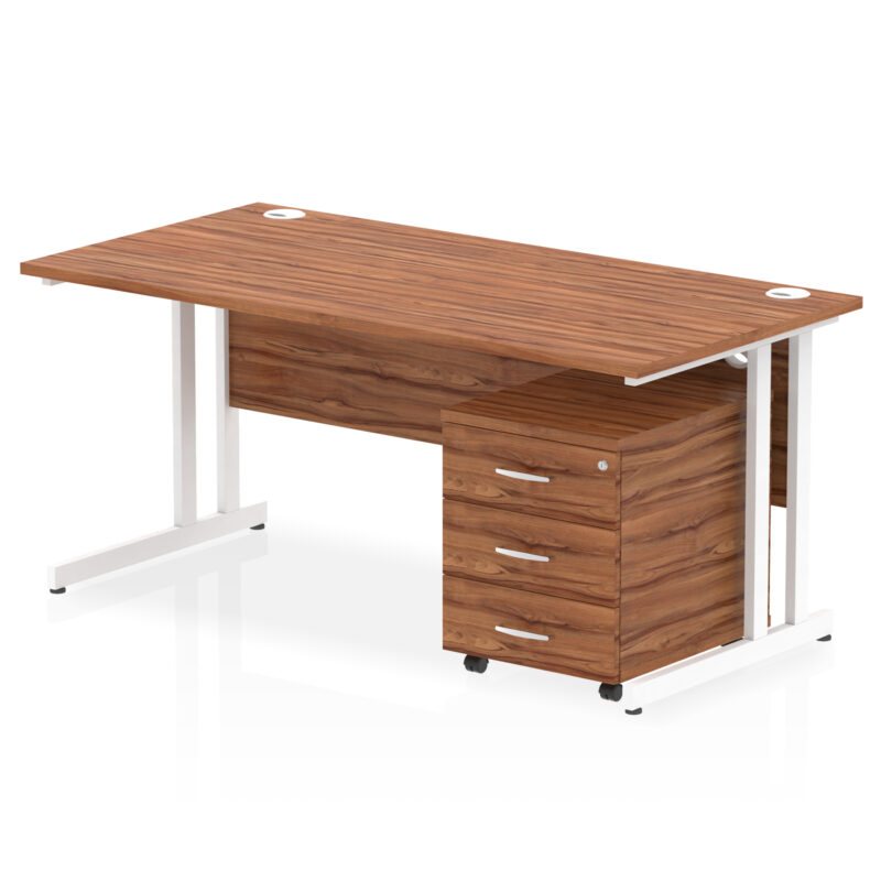 Surge 1600mm Cantilever Straight Desk With Mobile Pedestal - Image 20