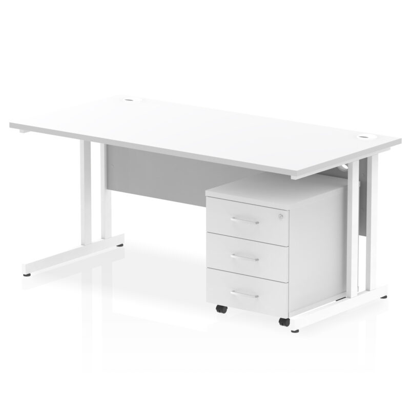Surge 1600mm Cantilever Straight Desk With Mobile Pedestal - Image 24