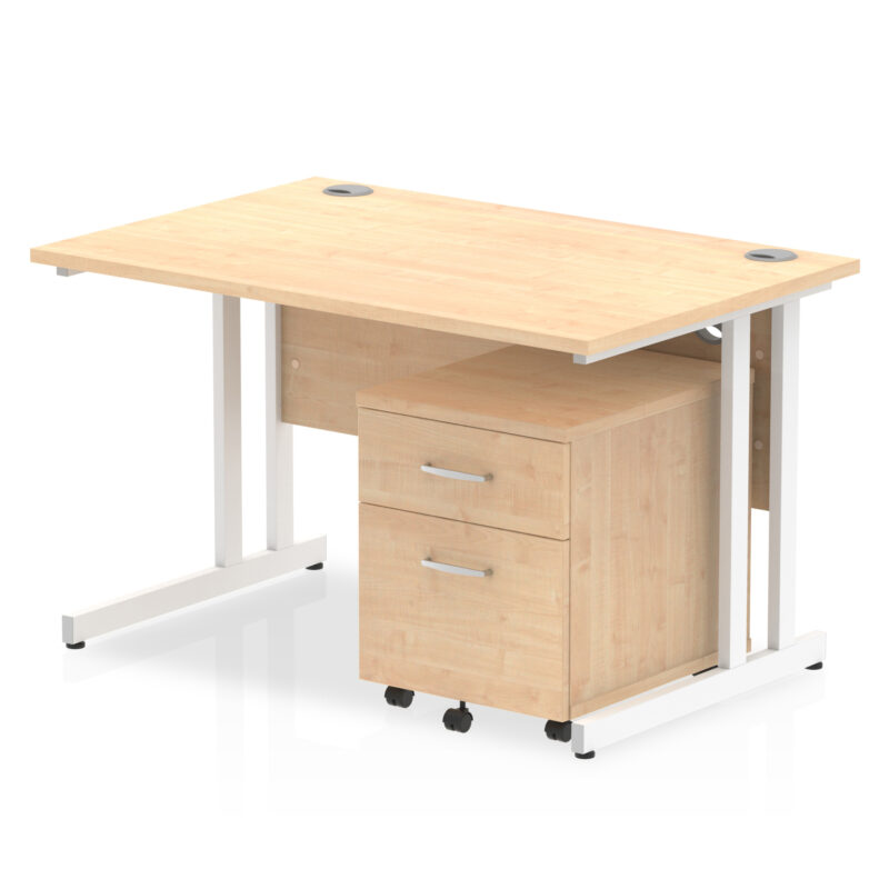 Surge 1200mm Cantilever Straight Desk With Mobile Pedestal - Image 11