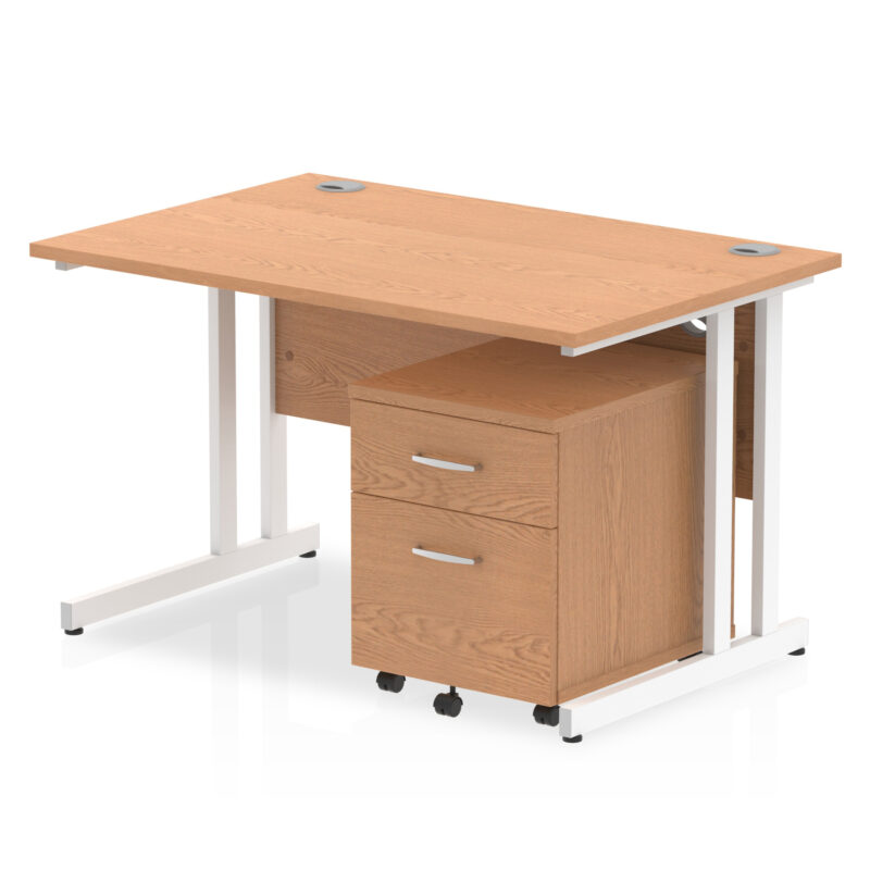 Surge 1200mm Cantilever Straight Desk With Mobile Pedestal - Image 15