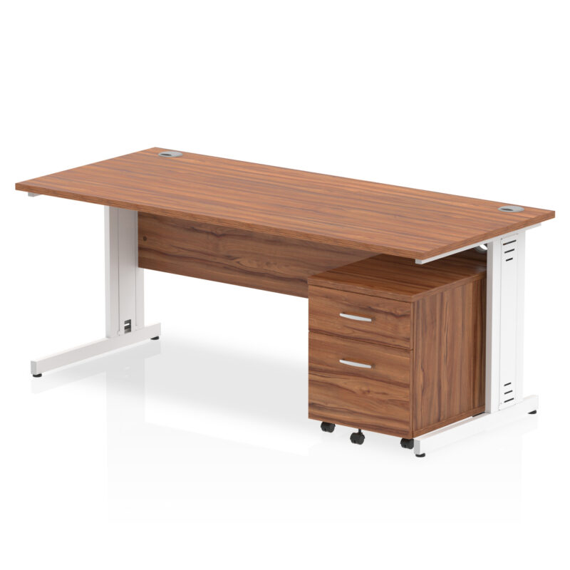 Surge 1800mm Cable Managed Straight Desk With Mobile Pedestal - Image 19