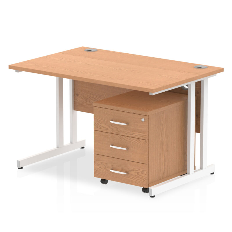 Surge 1200mm Cantilever Straight Desk With Mobile Pedestal - Image 16
