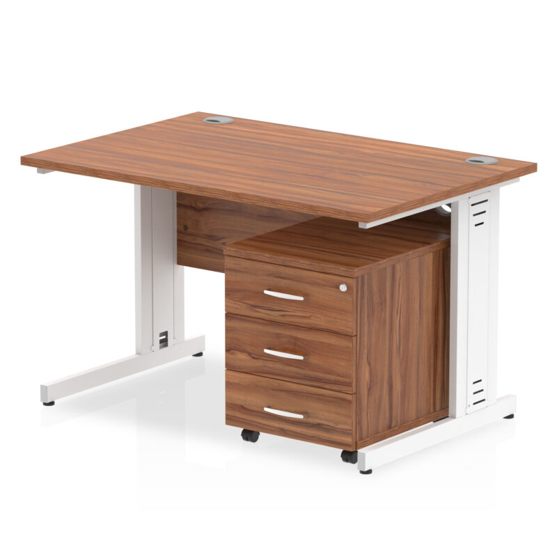 Surge 1200mm Cable Managed Straight Desk With Mobile Pedestal - Image 20