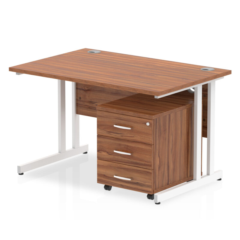 Surge 1200mm Cantilever Straight Desk With Mobile Pedestal - Image 20