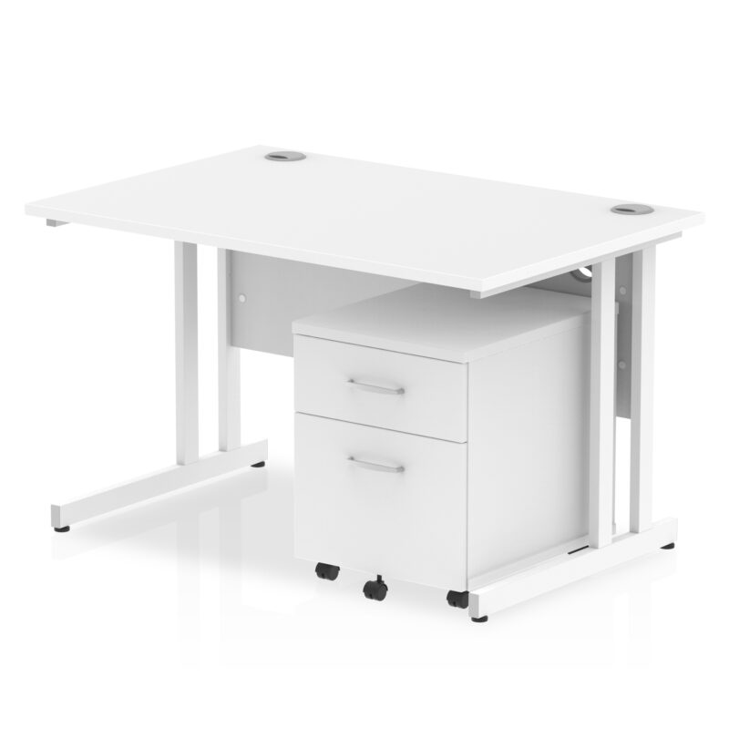 Surge 1200mm Cantilever Straight Desk With Mobile Pedestal - Image 23