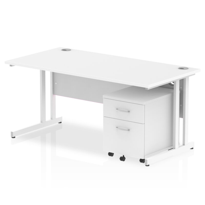 Surge 1600mm Cantilever Straight Desk With Mobile Pedestal - Image 23