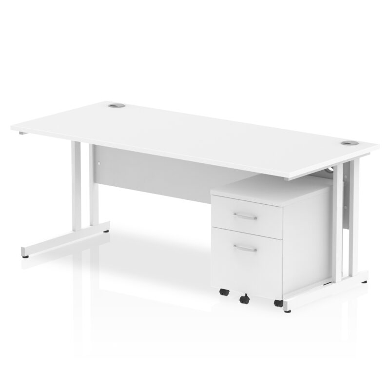 Surge 1800mm Cantilever Straight Desk With Mobile Pedestal - Image 23