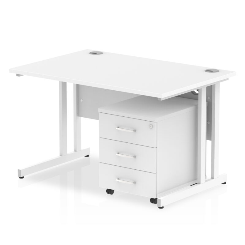 Surge 1200mm Cantilever Straight Desk With Mobile Pedestal - Image 24