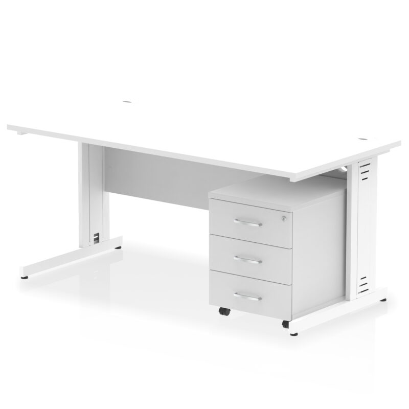 Surge 1600mm Cable Managed Straight Desk With Mobile Pedestal - Image 24
