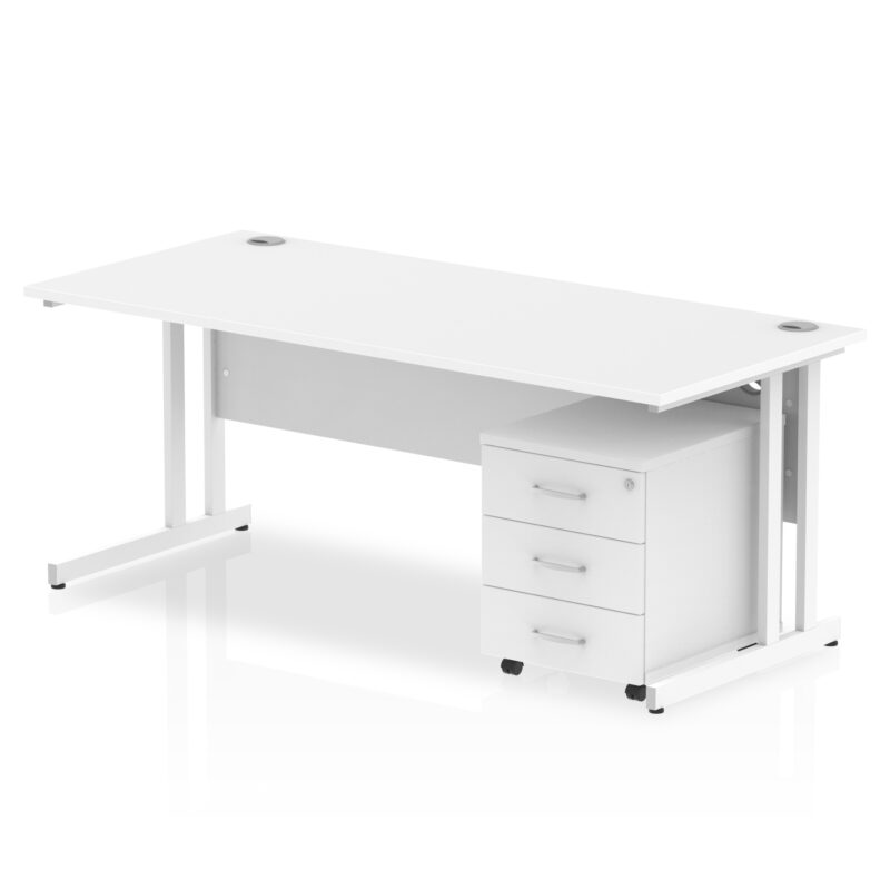 Surge 1800mm Cantilever Straight Desk With Mobile Pedestal - Image 24
