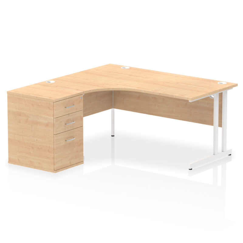 Surge 1600mm Cantilever Left Crescent Desk Workstation - Image 15
