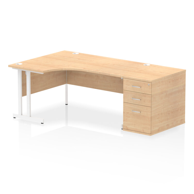 Surge 1600mm Cantilever Left Crescent Desk Workstation - Image 18