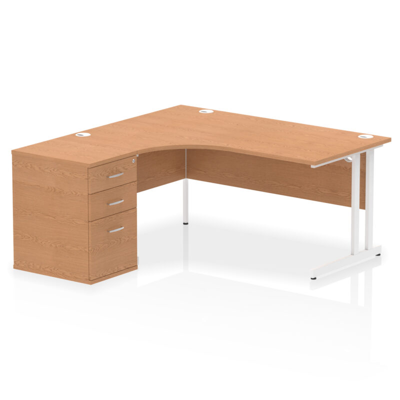 Surge 1600mm Cantilever Left Crescent Desk Workstation - Image 21