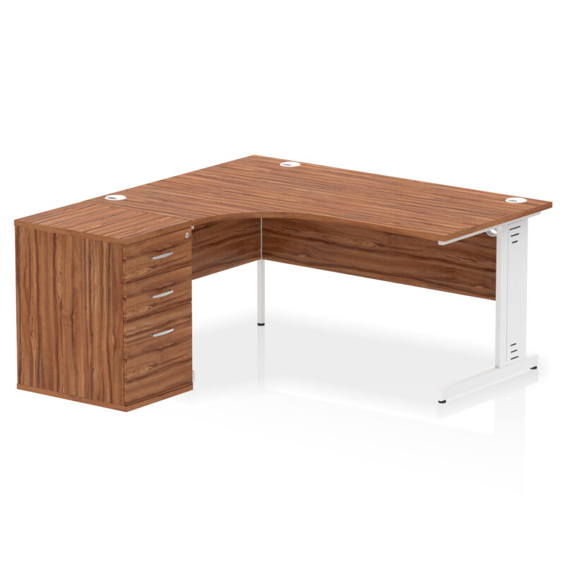Surge 1600mm Cable Managed Left Crescent Desk Workstation - Image 27