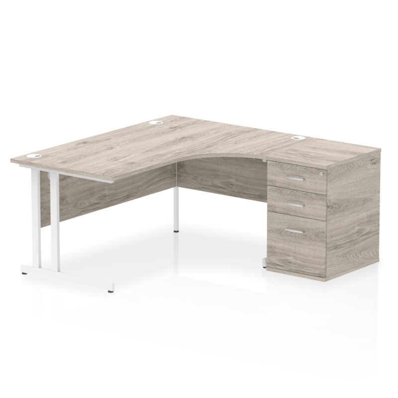 Surge 1600mm Cantilever Right Crescent Desk Workstation - Image 9