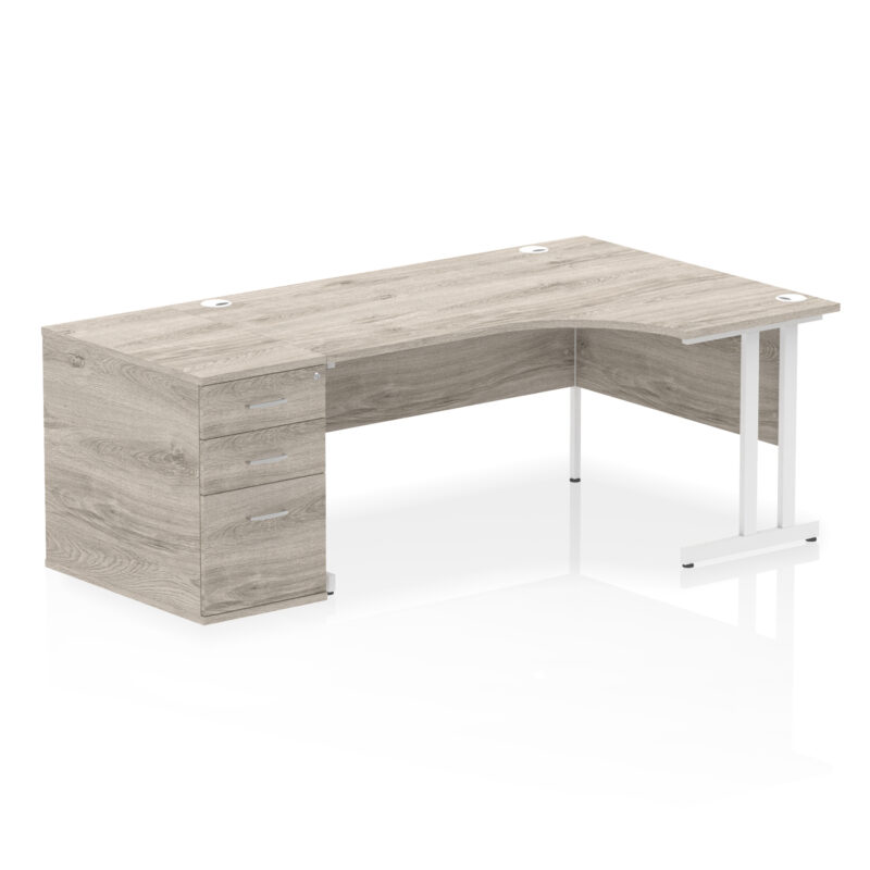 Surge 1600mm Cantilever Right Crescent Desk Workstation - Image 12