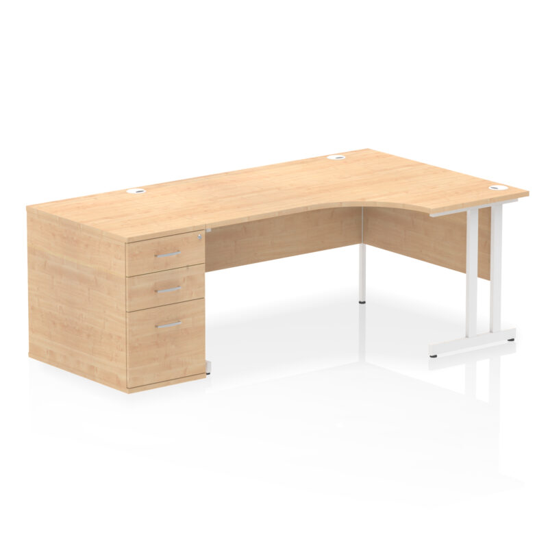Surge 1600mm Cantilever Right Crescent Desk Workstation - Image 18