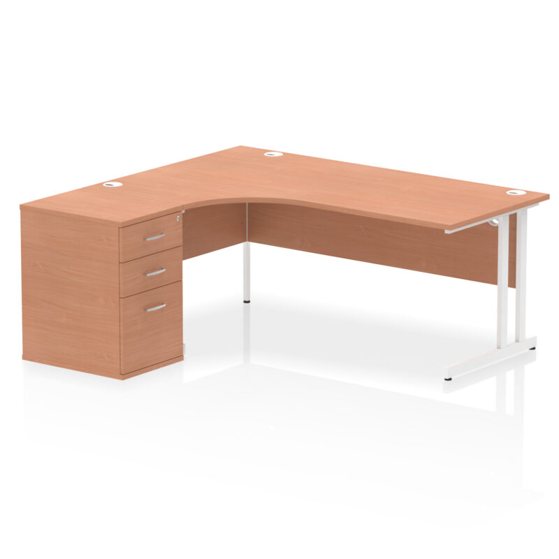 Surge 1800mm Cantilever Left Crescent Desk Workstation - Image 3