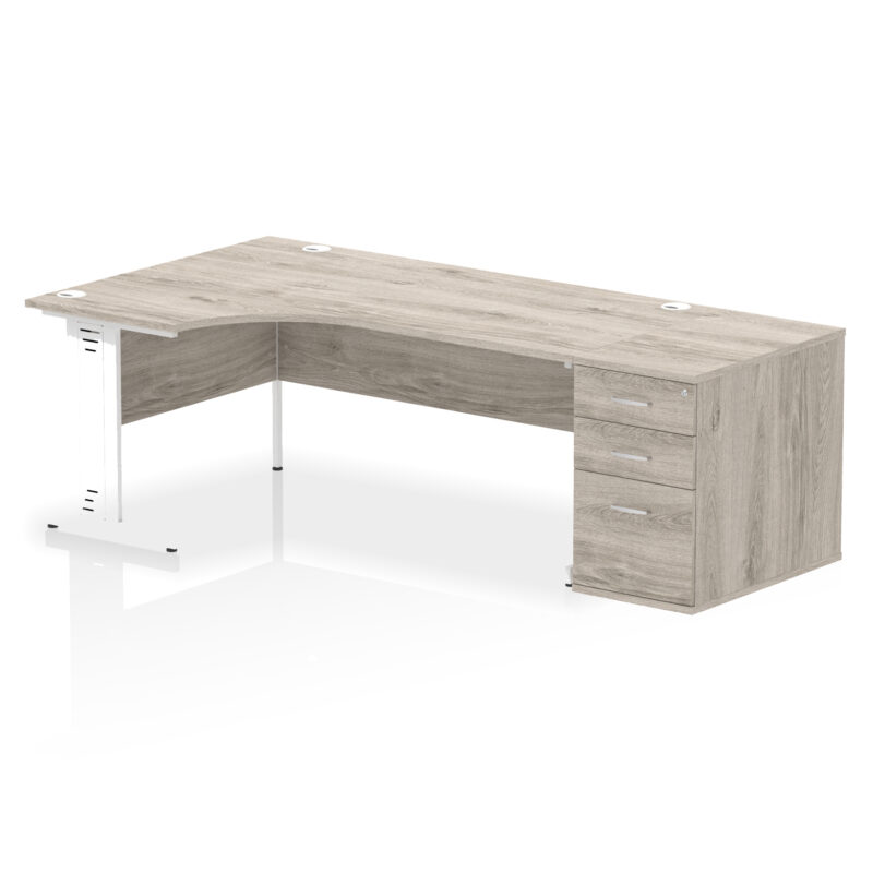 Surge 1800mm Cable Managed Left Crescent Desk Workstation - Image 12