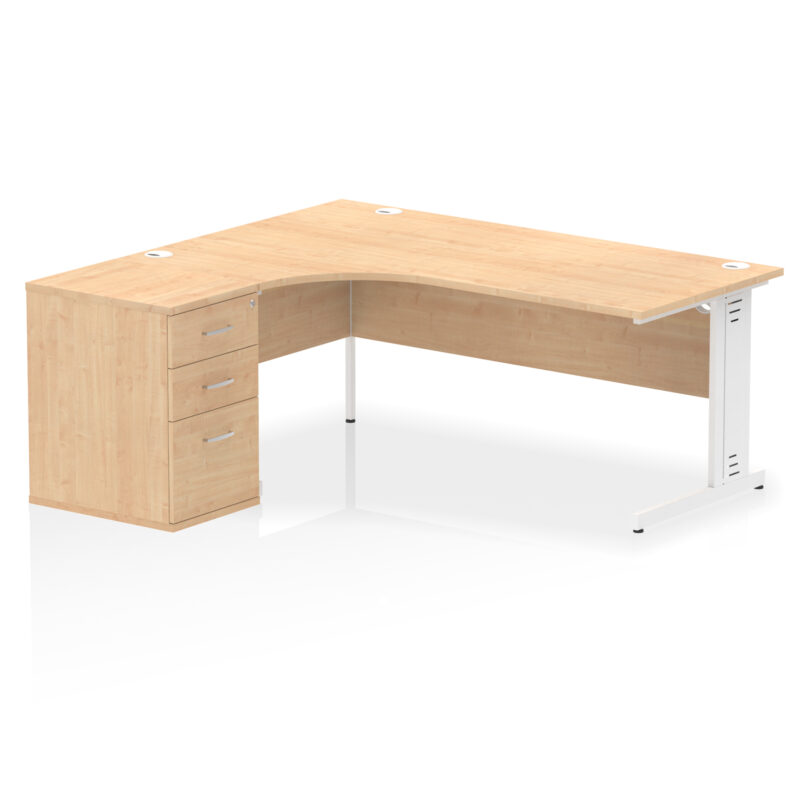 Surge 1800mm Cable Managed Left Crescent Desk Workstation - Image 15