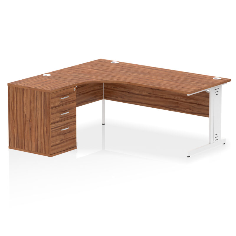 Surge 1800mm Cable Managed Left Crescent Desk Workstation - Image 27