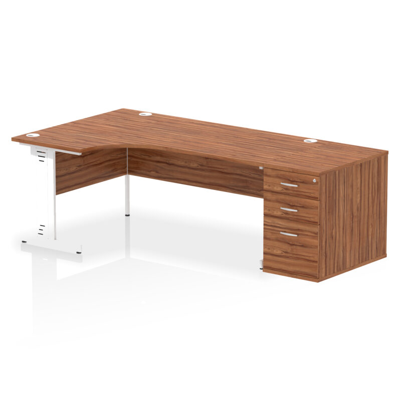 Surge 1800mm Cable Managed Left Crescent Desk Workstation - Image 30