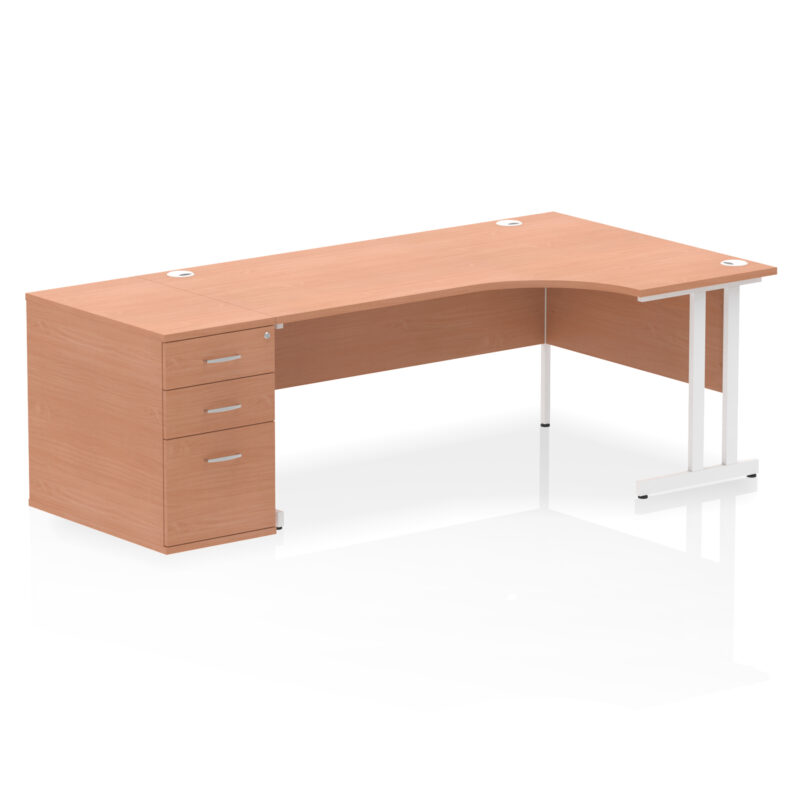 Surge 1800mm Cantilever Right Crescent Desk Workstation - Image 6