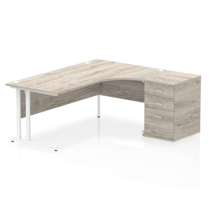 Surge 1800mm Cantilever Right Crescent Desk Workstation - Image 9