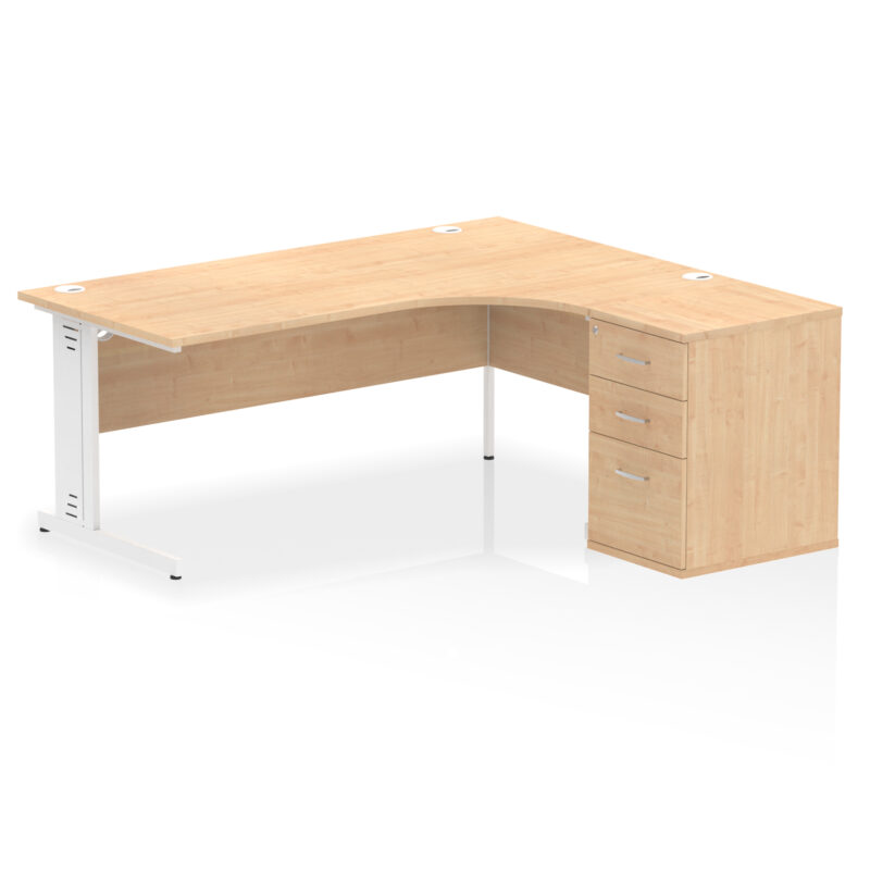 Surge 1800mm Cable Managed Right Crescent Desk Workstation - Image 15