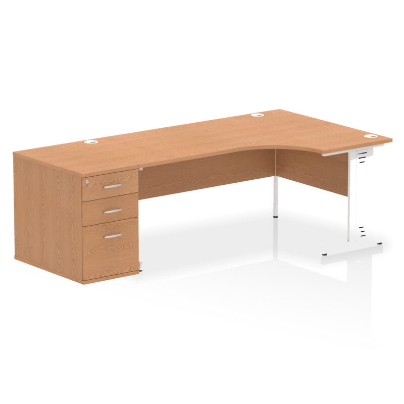 Surge 1800mm Cable Managed Right Crescent Desk Workstation - Image 24
