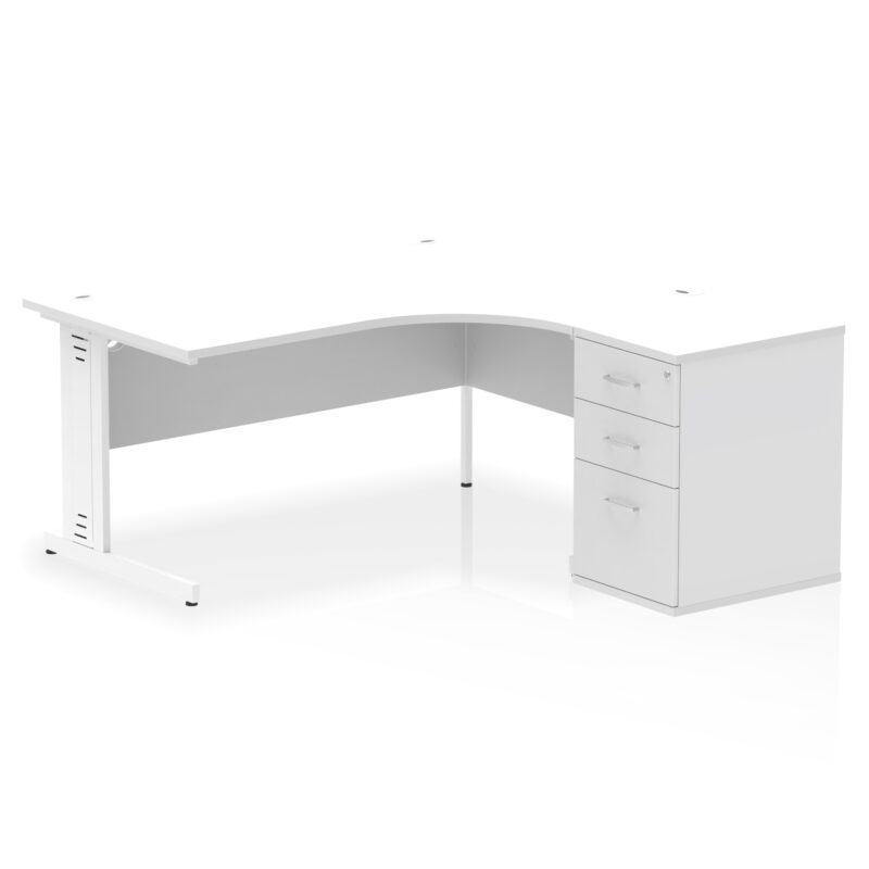 Surge 1600mm Cable Managed Right Crescent Desk Workstation - Image 33