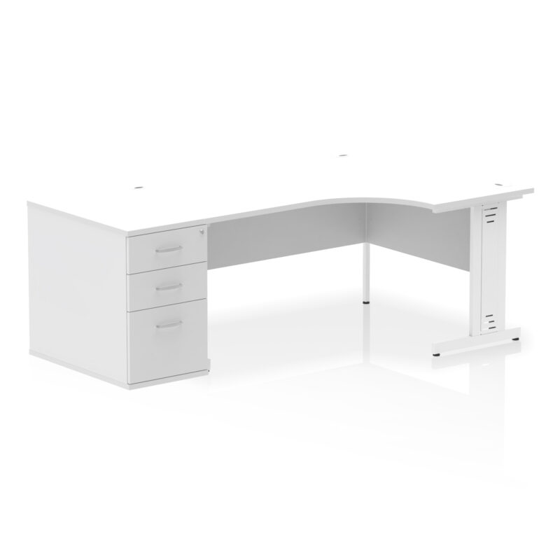 Surge 1600mm Cable Managed Right Crescent Desk Workstation - Image 36