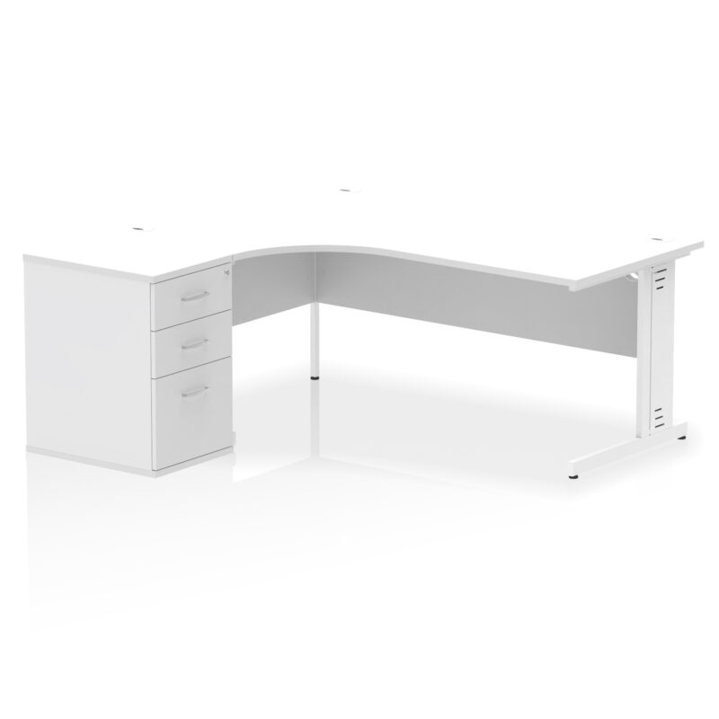 Surge 1800mm Cable Managed Left Crescent Desk Workstation - Image 33