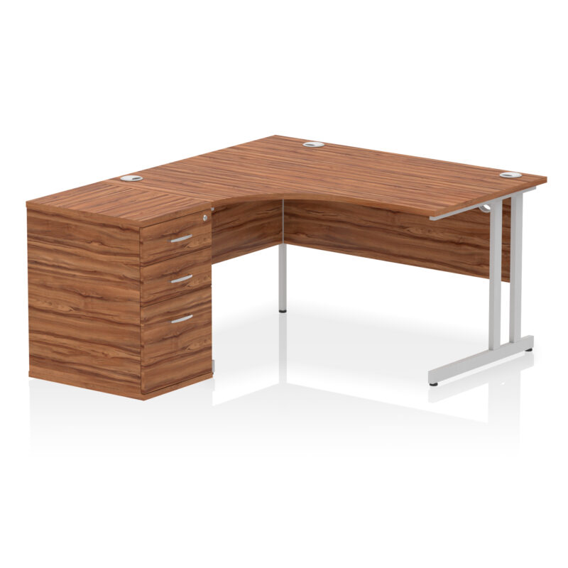 Surge 1400mm Cantilever Left Crescent Desk Workstation - Image 25