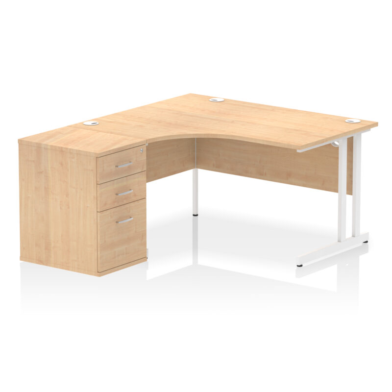 Surge 1400mm Cantilever Left Crescent Desk Workstation - Image 14