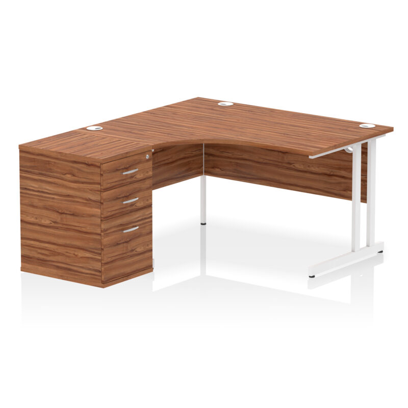 Surge 1400mm Cantilever Left Crescent Desk Workstation - Image 26