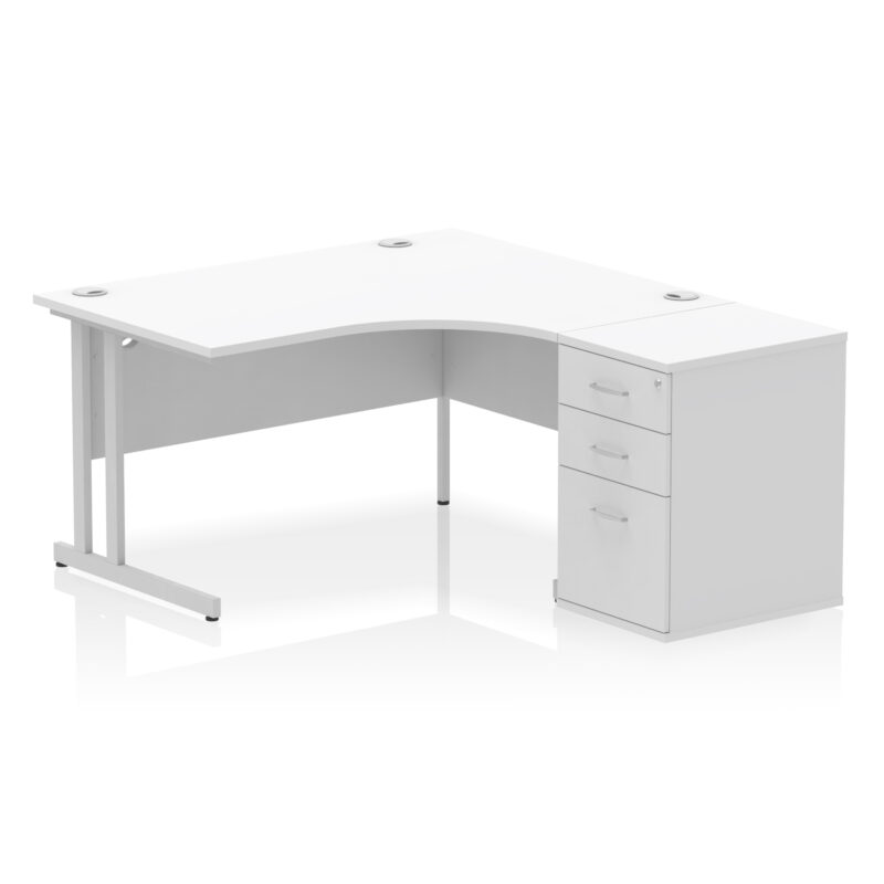 Surge 1400mm Cantilever Right Crescent Desk Workstation - Image 31
