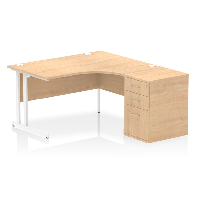 Surge 1400mm Cantilever Right Crescent Desk Workstation - Image 14