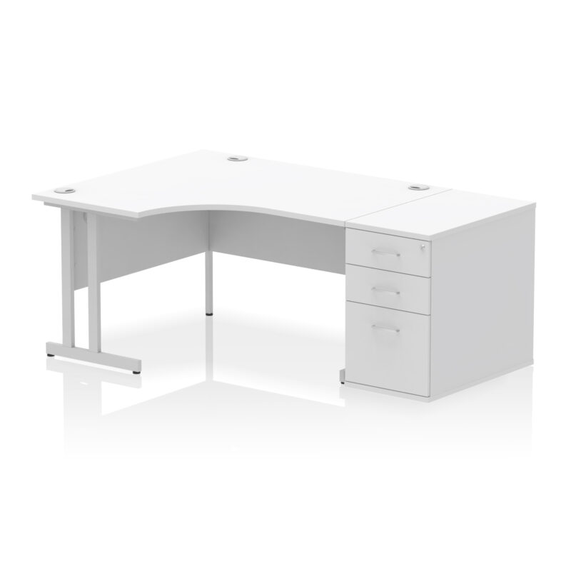Surge 1400mm Cantilever Left Crescent Desk Workstation - Image 34