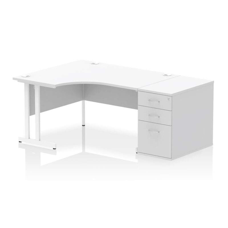 Surge 1400mm Cantilever Left Crescent Desk Workstation - Image 35