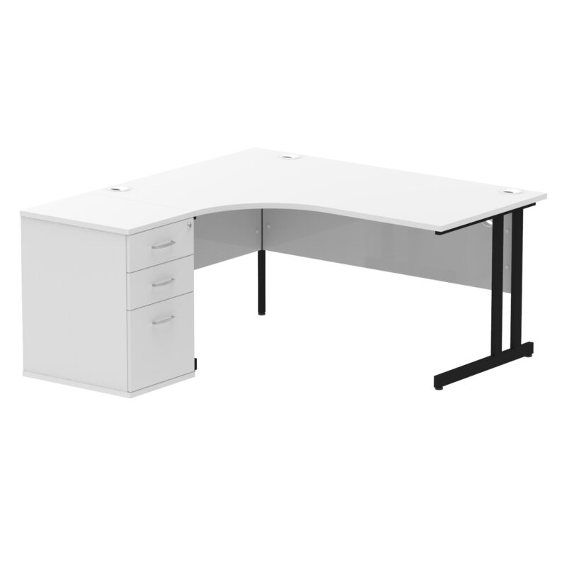 Surge 1600mm Cantilever Left Crescent Desk Workstation - Image 31