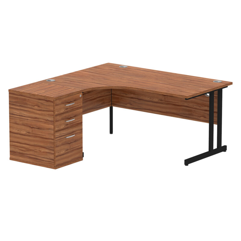 Surge 1600mm Cantilever Left Crescent Desk Workstation - Image 25
