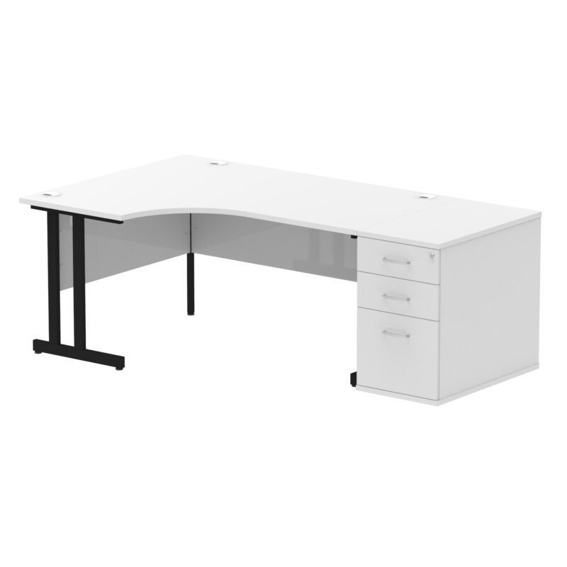 Surge 1600mm Cantilever Left Crescent Desk Workstation - Image 34