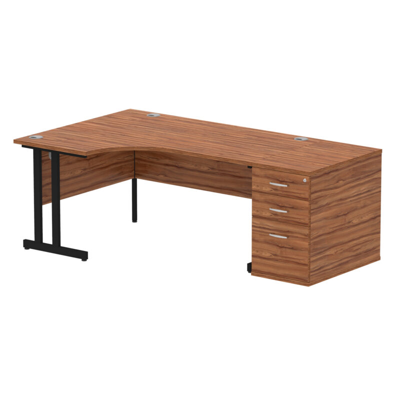 Surge 1600mm Cantilever Left Crescent Desk Workstation - Image 28
