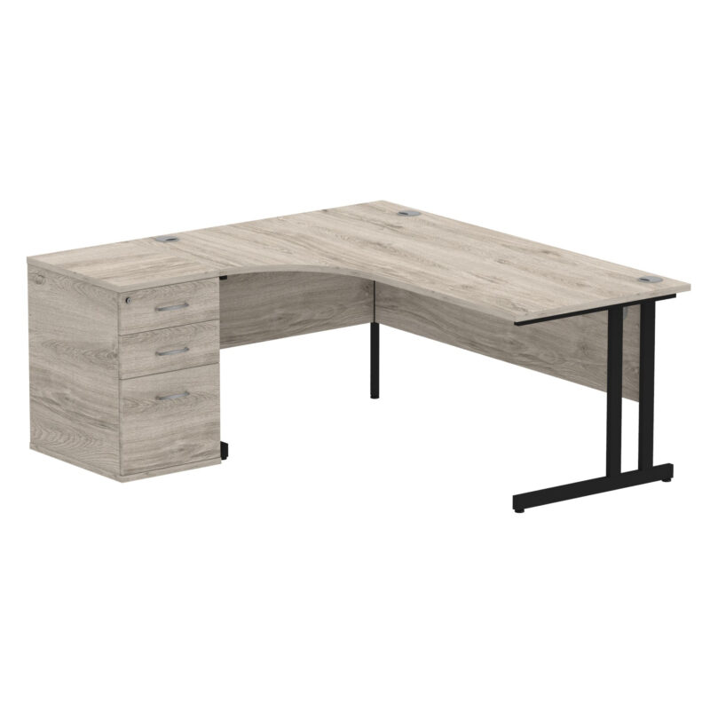 Surge 1800mm Cantilever Left Crescent Desk Workstation - Image 7