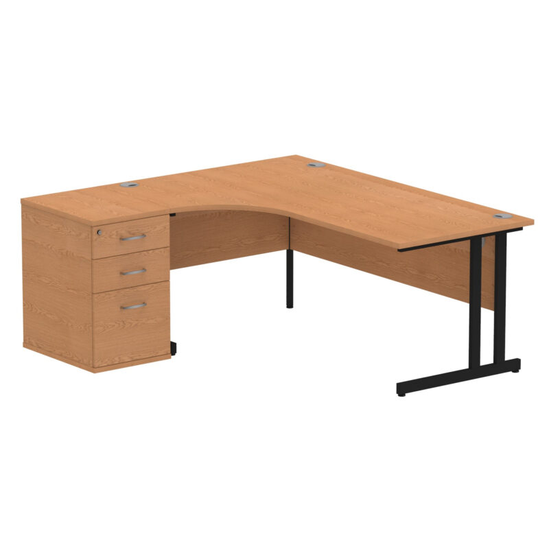 Surge 1800mm Cantilever Left Crescent Desk Workstation - Image 19