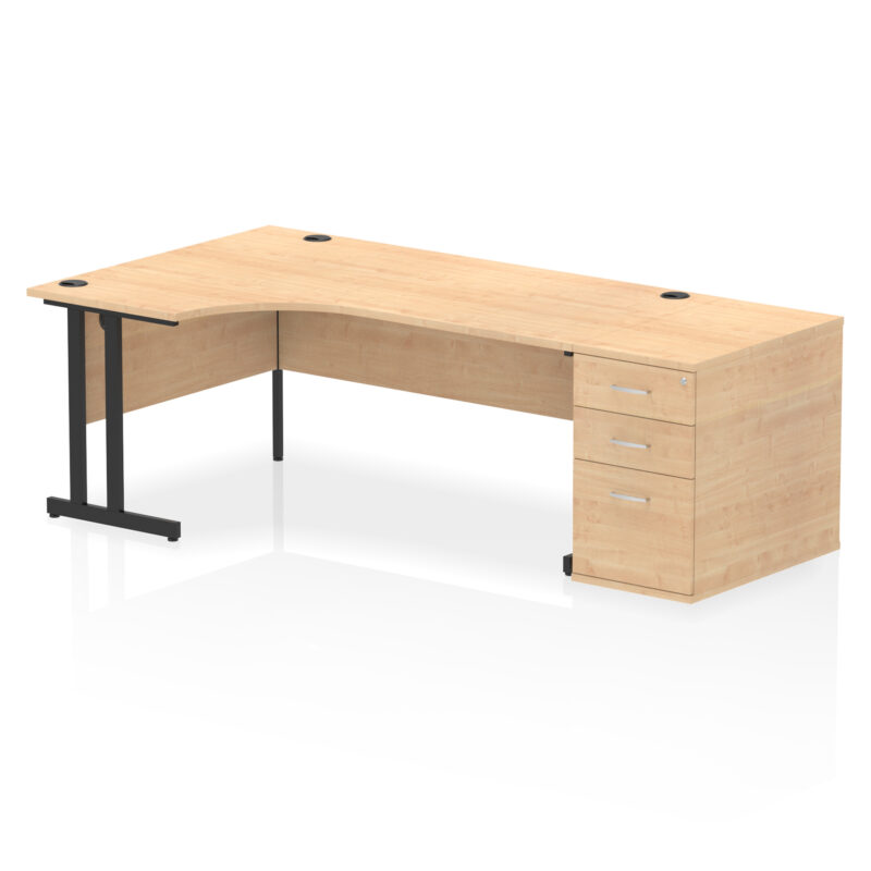 Surge 1800mm Cantilever Left Crescent Desk Workstation - Image 16