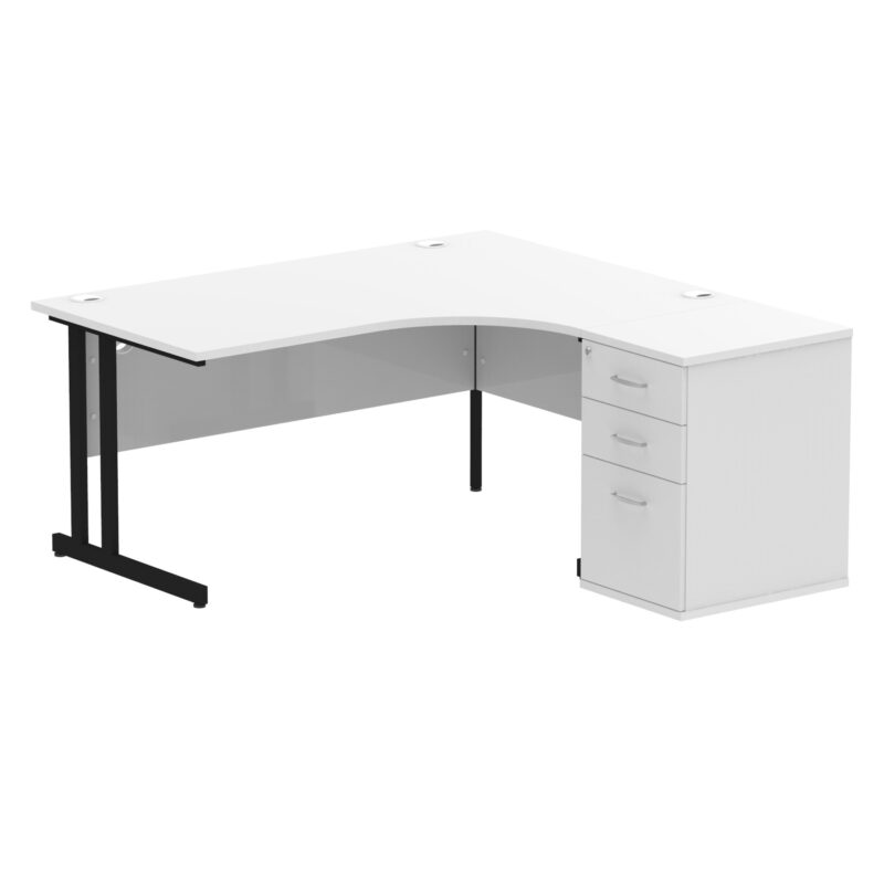 Surge 1600mm Cantilever Right Crescent Desk Workstation - Image 31